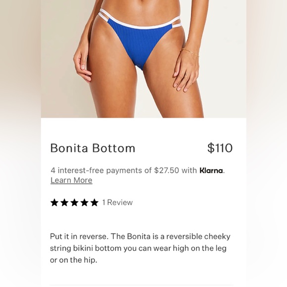 NWT Vitamin A cut out white neutra or Bonita hipster swim bottom skimpy L / 10 - Picture 10 of 11